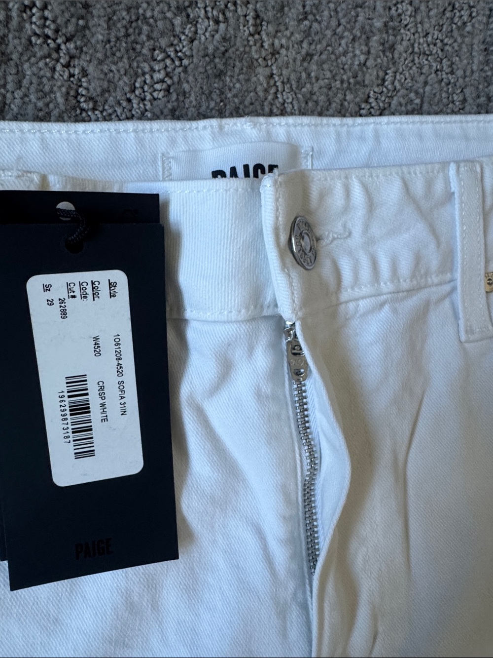 PAIGE Sofia White Wide-Leg Flare Denim Jeans - Picture 3 of 6